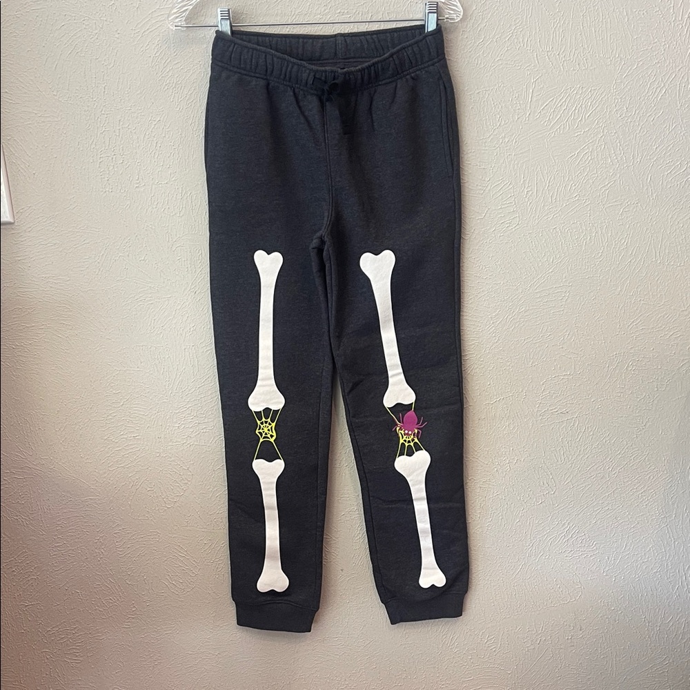 Cat & Jack Kids Skeleton Print Joggers - Black Size Youth Large